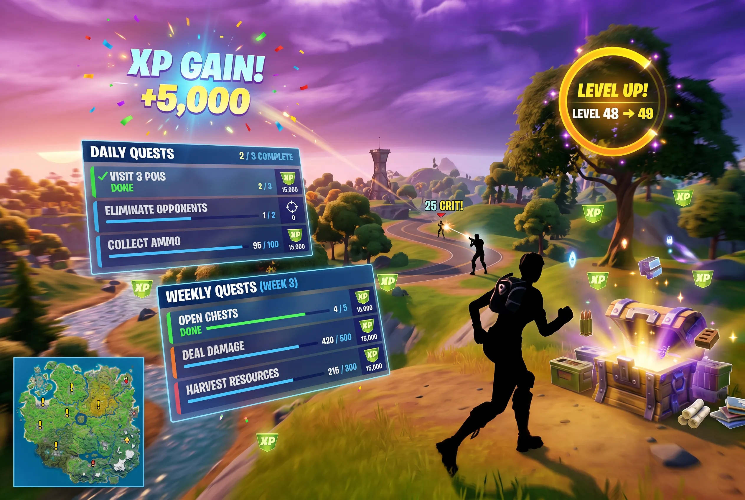Daily quests in Fortnite