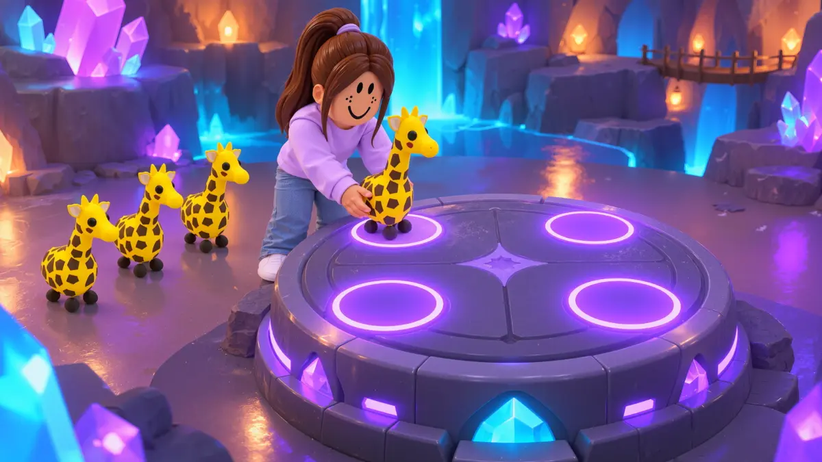 Place your pets on the glowing circles